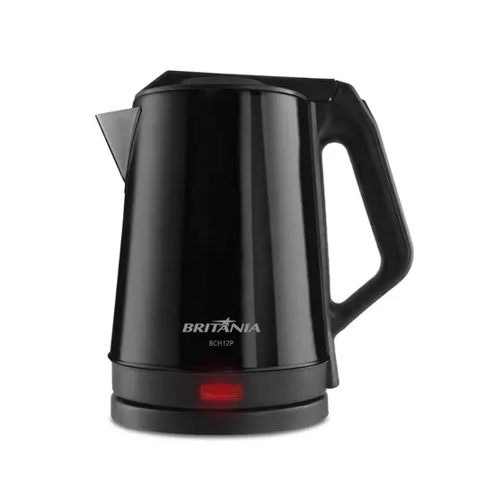 Chaleira Elétrica Inox Britânia 1.9L Preta BCH12P