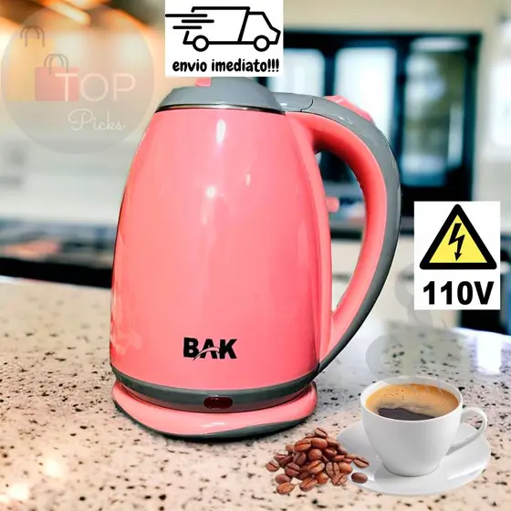 Chaleira Elétrica Inox Premium Bak 1.8L Rosa (Pink) 110V