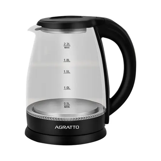 Chaleira Elétrica de Vidro Agratto Aroma 2.2L 1000W ACEV01L