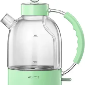 Chaleira Elétrica de Vidro ASCOT 1.5L 1500W com Desligamento Automático