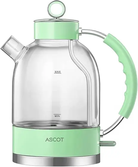 Chaleira Elétrica de Vidro ASCOT 1.5L 1500W com Desligamento Automático
