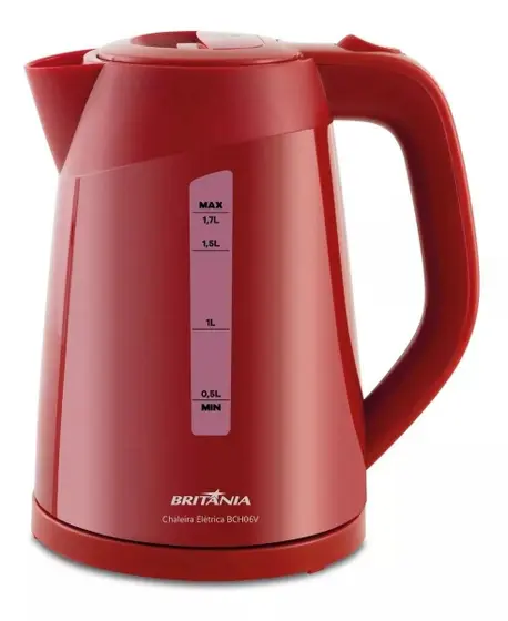 Chaleira Elétrica Britânia 1.7L Bordô 220V BCH06V