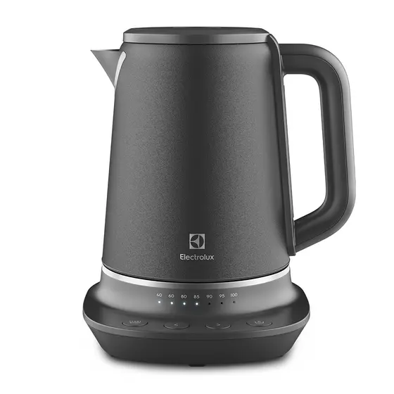 Chaleira Elétrica Inox Electrolux Expert 1.7L Preta com Tecnologia PerfectSense EKP70