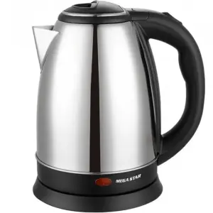 Chaleira Elétrica Inox Mega Star 2L Prata/Preto 220V TM9606B