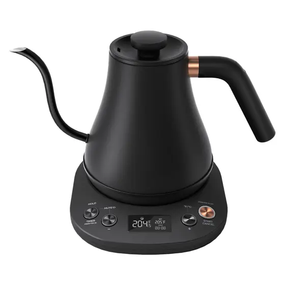 Chaleira Elétrica Gooseneck Mecity 0.8L Pour Over Preta 1200W
