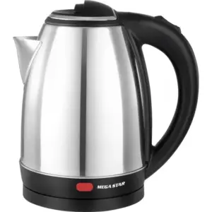 Chaleira Elétrica Mega Star 1.8L Prata/Preto 1500W 220V TM9506