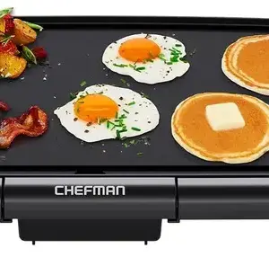 Chapa Elétrica Chefman com Controle de Temperatura Removível