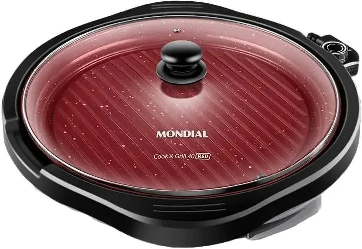 Chapa Elétrica Grill Mondial Ceramic 220V G-03-RC