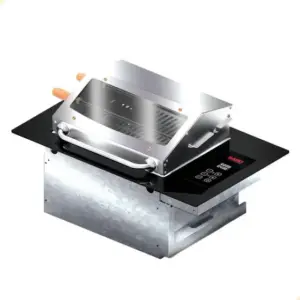 Churrasqueira Elétrica Cooktop de Embutir Saro Digital Acabamento em Inox 220V CHED22