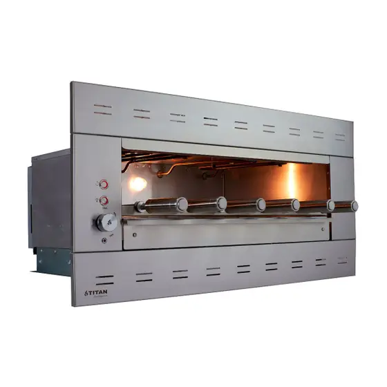 Churrasqueira Elétrica de Embutir Titan Suprema 6 Espetos com Painel Ventilado 220V