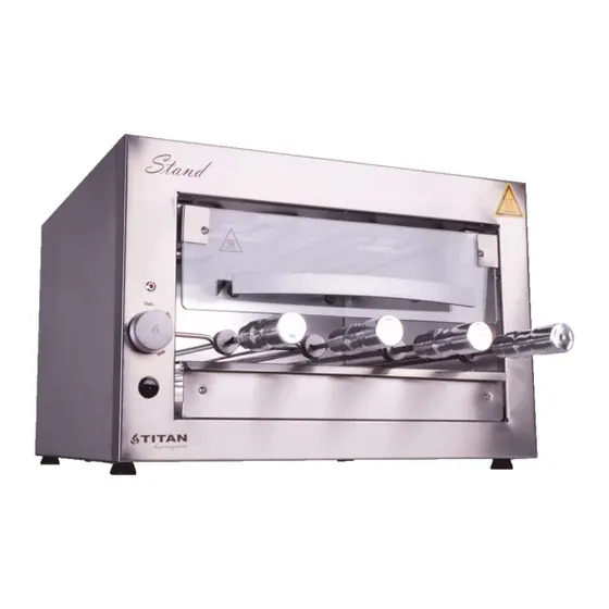 Churrasqueira Elétrica de Bancada Titan Stand 4 Espetos com Porta de Vidro