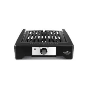 Churrasqueira Elétrica de Mesa Britânia Flame Grelha Argentina Preta 220V BCQ2000