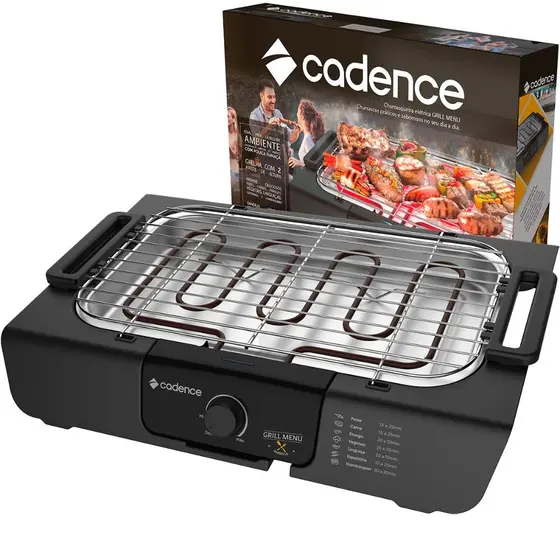Churrasqueira Elétrica Cadence Grill Menu Desmontável 1800W 220V GRL810