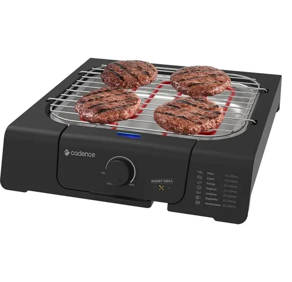 Churrasqueira Elétrica de Mesa Cadence Short Grill 220V