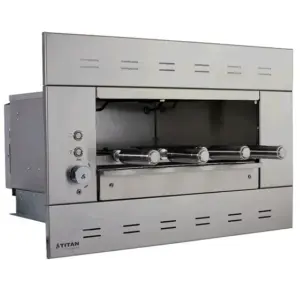 Churrasqueira Elétrica de Embutir Titan Suprema Prime Painel Ventilado 4 Espetos 220V