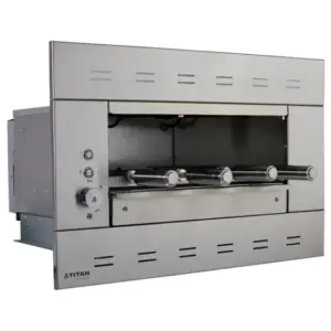Churrasqueira Elétrica de Embutir Giratória Titan Suprema Painel Ventilado 4 Espetos 127V