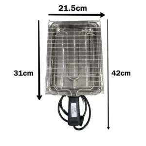 Churrasqueira Elétrica Grill Alfa Suportel Média Portátil de Inox 1100W 110V/127V