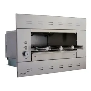 Churrasqueira Elétrica de Embutir Titan Prime Painel 4 Espetos 220V