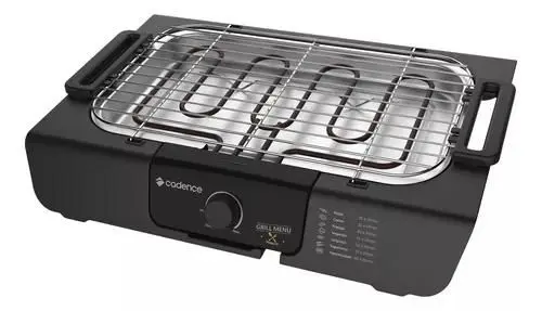 Churrasqueira Elétrica Grill Cadence Grill Menu Preta 220V GRL810