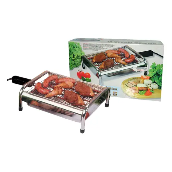 Churrasqueira Elétrica Grill Metalrio Super Potente Sem Fumaça Resistência 1600W