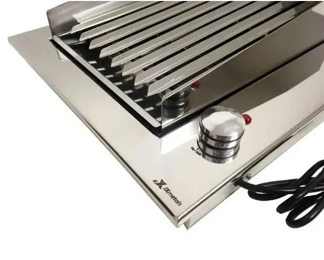 Churrasqueira Elétrica de Embutir JX Metais Grelha Argentina Inox 304 40×47 127V