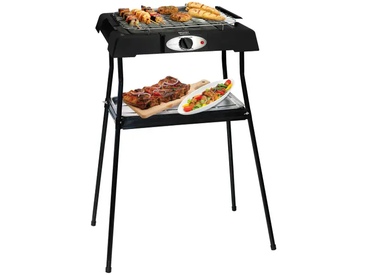 Churrasqueira Elétrica com Pedestal Mallory Montana II Desmontável com Grelha