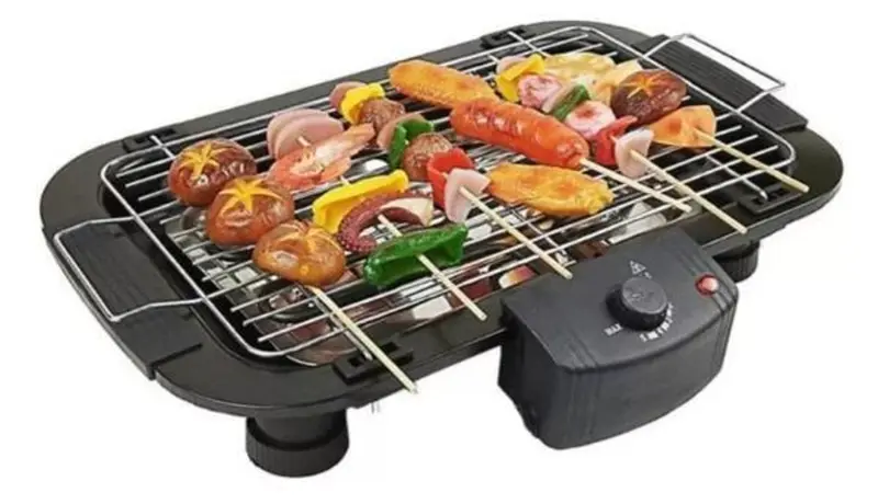 Churrasqueira Elétrica de Mesa Grill BAK Sem Fumaça Portátil 1500W 110V
