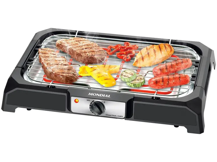 Churrasqueira Elétrica Mondial Grand Steak & Grill 2000W