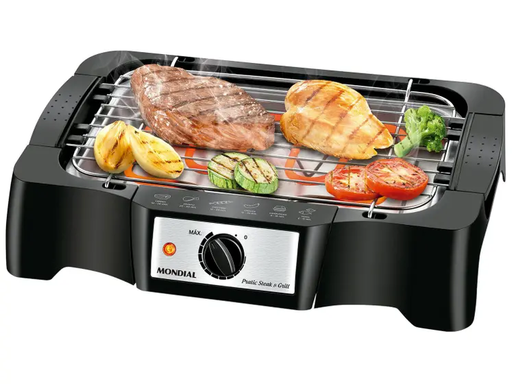 Churrasqueira Elétrica com Pedestal Mondial Pratic Steak & Grill CH-07