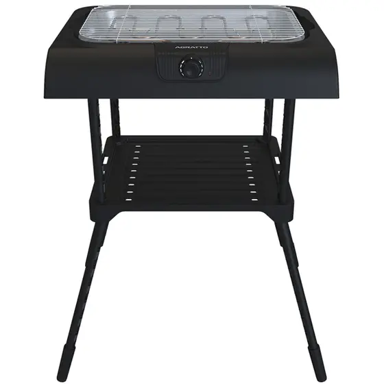 Churrasqueira Elétrica Portátil Agratto 2 em 1 Pedestal e Mesa Grill Sem Fumaça Preta ACHP01N
