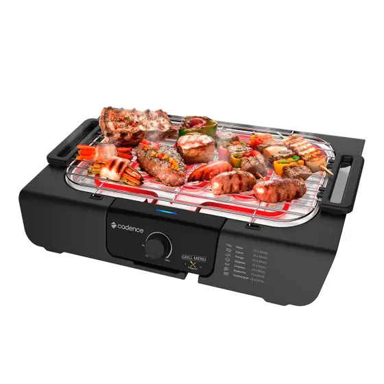 Churrasqueira Elétrica Portátil Cadence Grill Menu GRL810