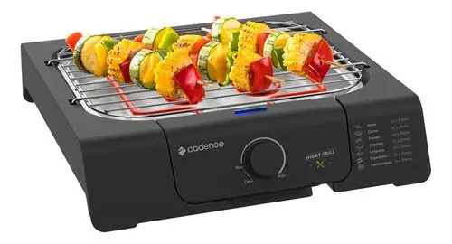 Churrasqueira Elétrica Cadence Short Grill Preta 110V GRL805