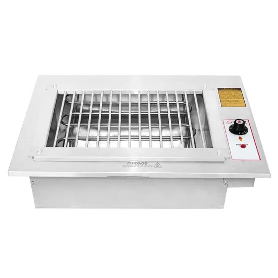 Churrasqueira Elétrica de Embutir Sevefort com Grelha Uruguaia Inox