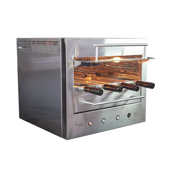 Churrasqueira Elétrica de Bancada Rotativa Hope Gourmet Assador Aço Inox 220V