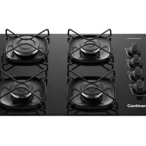 Cooktop a Gás Continental 4 Bocas Preto KC4GR Cooktop a Gás Continental 4 Bocas Preto KC4GR