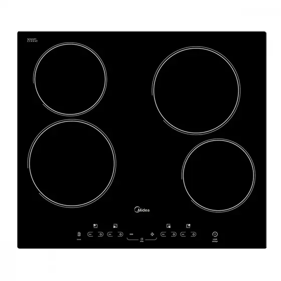 Cooktop Elétrico Midea 4 Bocas Vitrocerâmico Touch Preto 220V CCA40P2