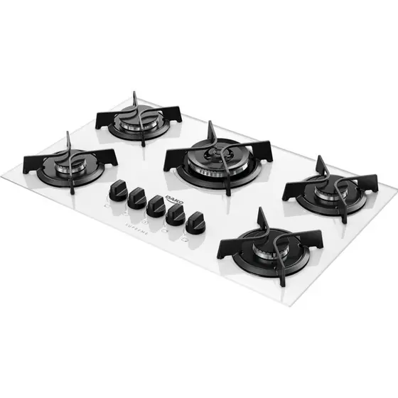 Cooktop a Gás Dako Supreme 5 Bocas Branco Bivolt