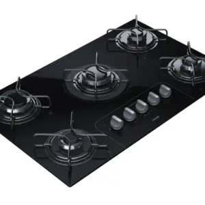 Cooktop a Gás Consul Facilite 5 Bocas Vidro Temperado Preto Acendimento Automático GLP CD075AE Cooktop a Gás Consul Facilite 5 Bocas Vidro Temperado Preto Acendimento Automático GLP CD075AE