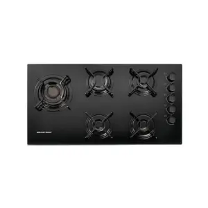 Cooktop a Gás Brastemp 5 Bocas com Quadrichama Preto Bivolt BDD85AE