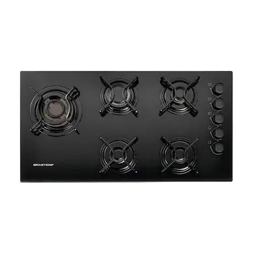 Cooktop a Gás Brastemp 5 Bocas Preto Bivolt BDD85AE