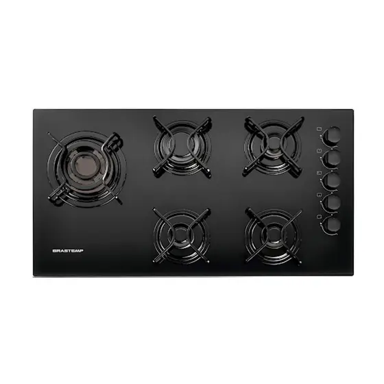 Cooktop a Gás Brastemp 5 Bocas com Quadrichama e Acendimento Automático BDD85AE