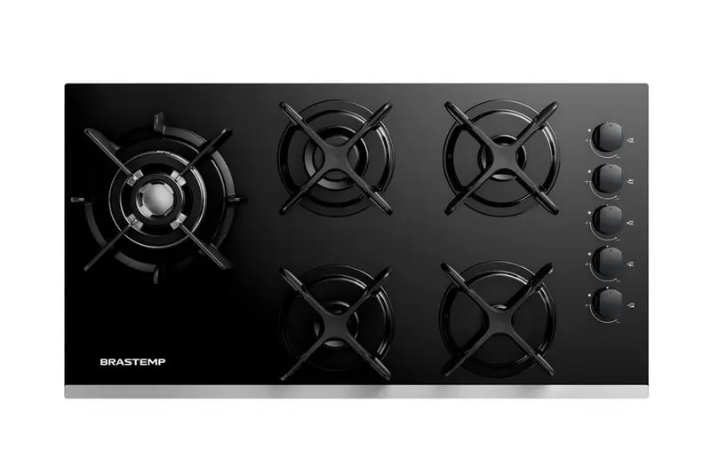 Cooktop a Gás Brastemp Eclipse Collection 5 Bocas com Quadrichama BDD86AP