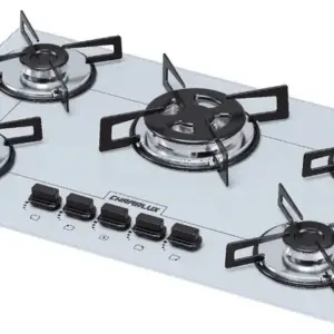 Cooktop a Gás Chamalux 5 Bocas Tripla Chama Branco Bivolt Cooktop a Gás Chamalux 5 Bocas Tripla Chama Branco Bivolt