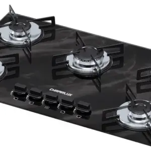 Cooktop a Gás Chamalux 5 Bocas Ultra Chama Mármore Preto Bivolt Cooktop a Gás Chamalux 5 Bocas Ultra Chama Mármore Preto Bivolt