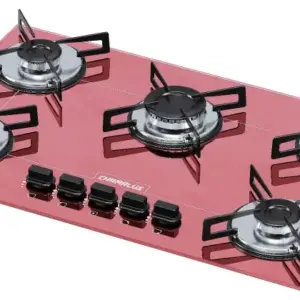 Cooktop a Gás Chamalux 5 Bocas Ultra Chama Rosa Bivolt Cooktop a Gás Chamalux 5 Bocas Ultra Chama Rosa Bivolt