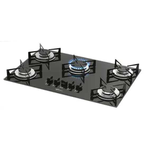 Cooktop a Gás Fischer 5 Bocas Acendimento Automático
