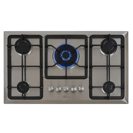 Cooktop a Gás Fischer Infinity 5 Bocas Tripla Chama Acendimento Automático