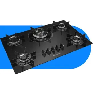 Cooktop a Gás Mueller 5 Bocas Tripla Chama Preto Bivolt MCG5BC Cooktop a Gás Mueller 5 Bocas Tripla Chama Preto Bivolt MCG5BC