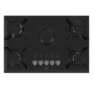 Cooktop a Gás Philco Chef5 5 Bocas Automático Vidro Temperado Bivolt Cooktop a Gás Philco Chef5 5 Bocas Automático Vidro Temperado Bivolt