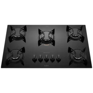 Cooktop a Gás Atlas U Top 5 Bocas Preto com Mesa de Vidro Bivolt